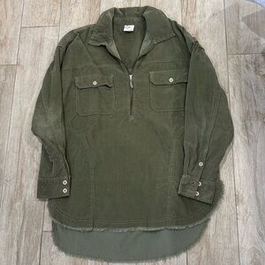 Offline by Aerie Corduroy Quarter Zip Shacket